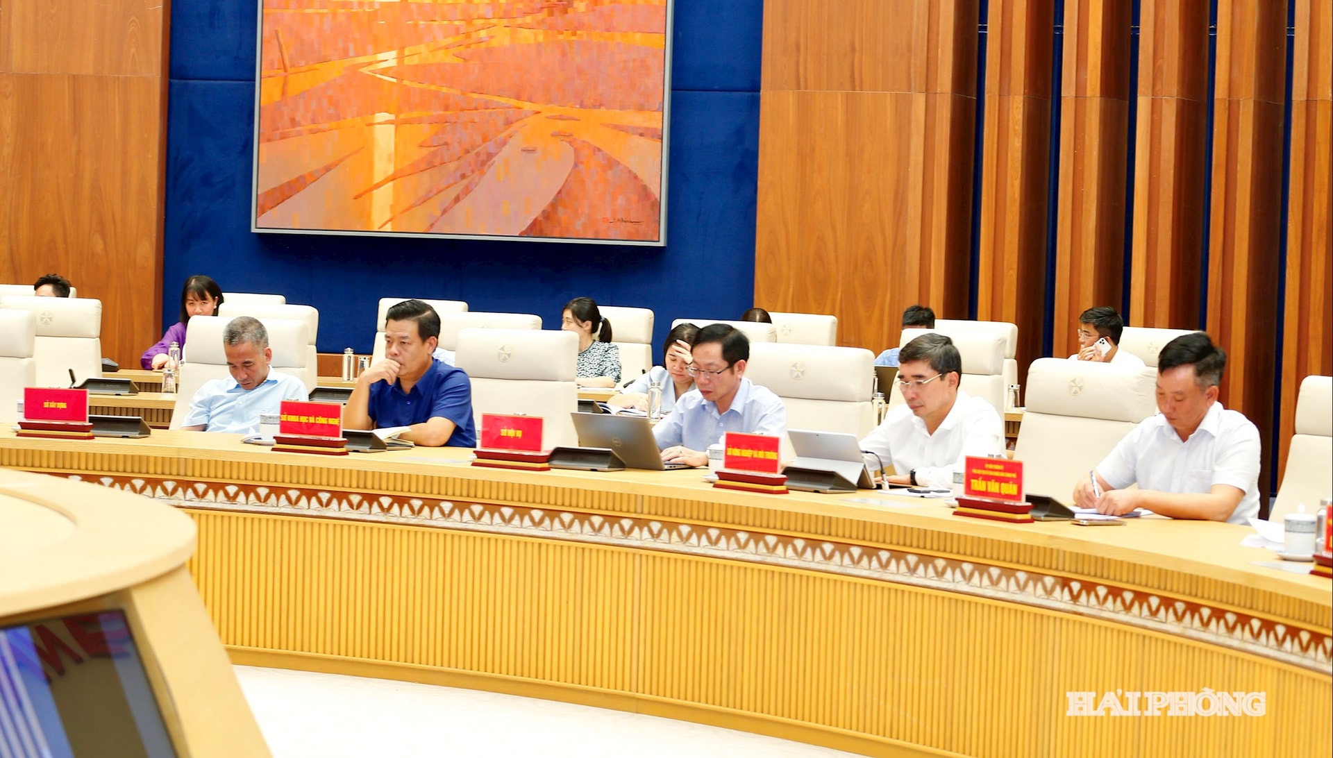 Các đại biểu dự hội nghị tại điểm cầu thành phố Hải Phòng.