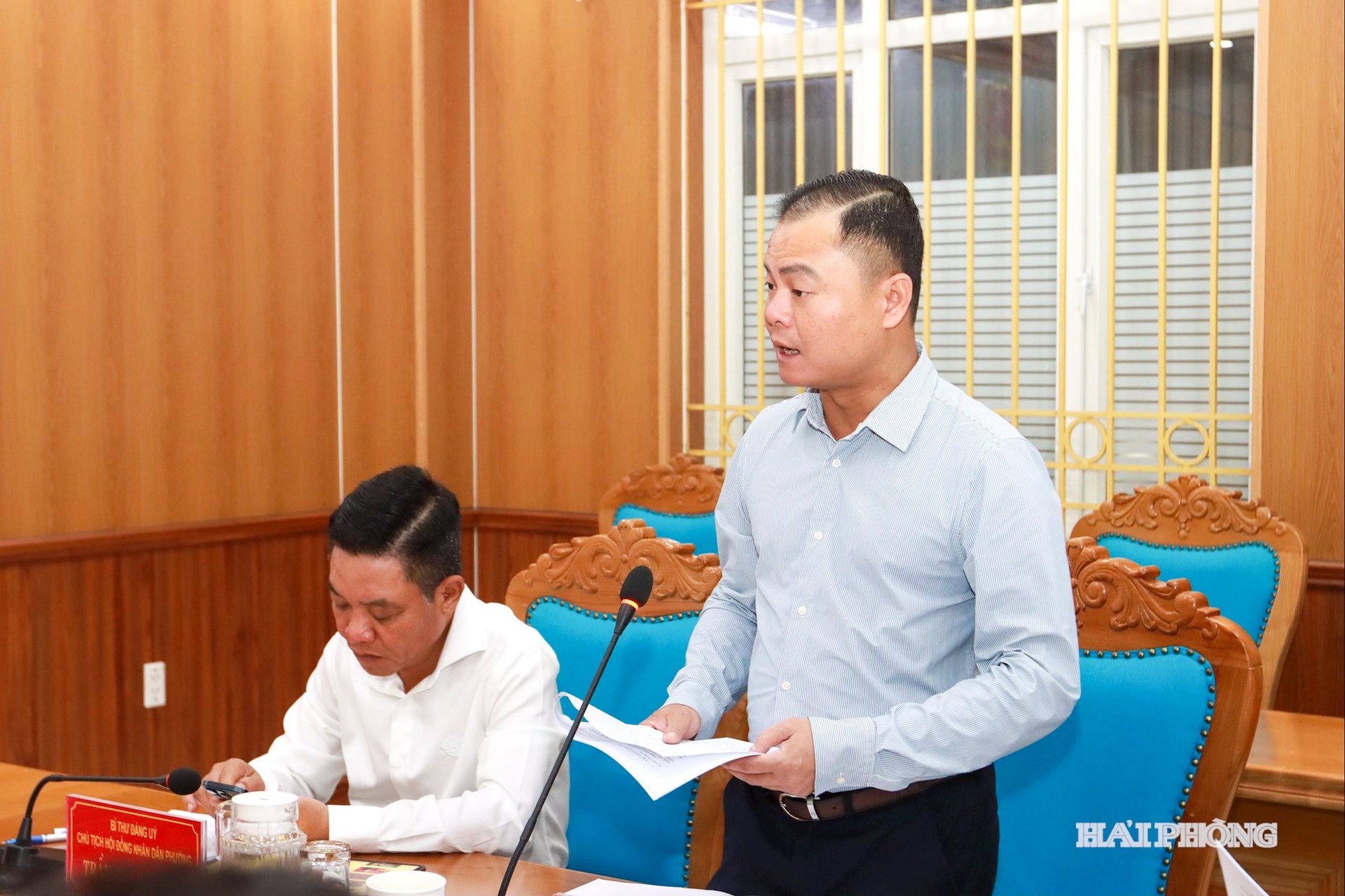 Đại diện lãnh đạo UBND phường Kiến An phát biểu