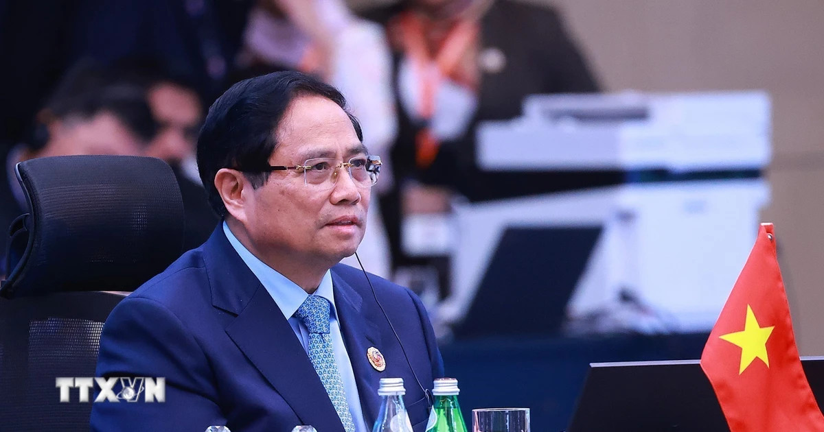 Thủ tướng Phạm Minh Chính tham dự Hội nghị Lãnh đạo Cộng đồng châu Á phát thải ròng bằng 0 lần thứ 3. (Ảnh: Dương Giang/TTXVN)