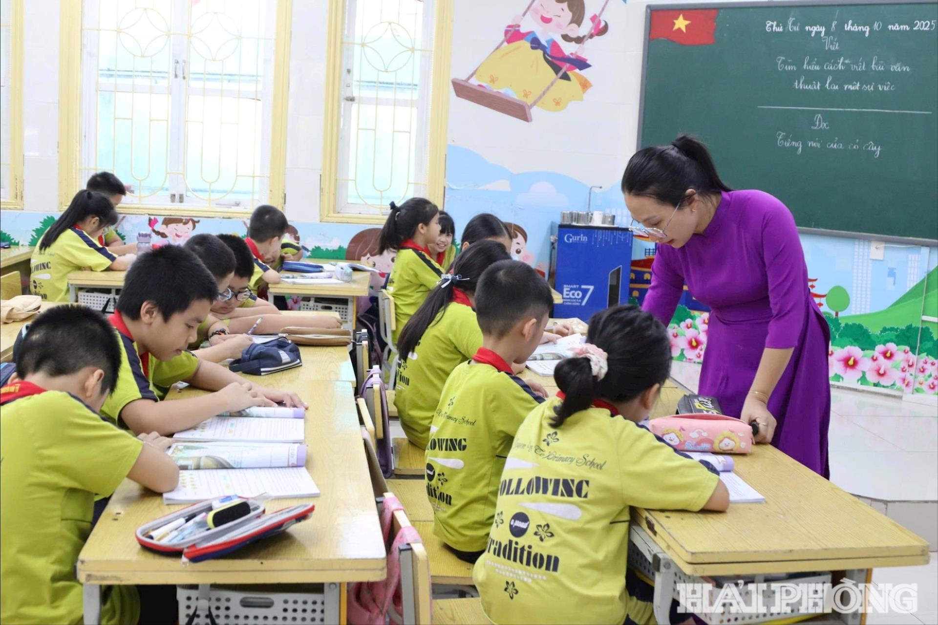  Học sinh Trường Tiểu học Nguyễn Văn Tố được phát huy năng lực, phẩm chất qua phương pháp dạy học tích cực của giáo viên.