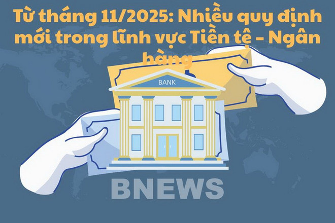 Từ tháng 11/2025: Nhiều quy định mới trong lĩnh vực Tiền tệ-Ngân hàng. (Ảnh: TTXVN ) 2-2658.jpg
