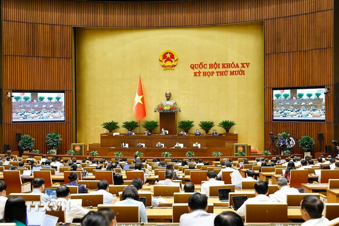 Quang cảnh phiên họp. (Ảnh: Doãn Tấn/TTXVN) ttxvn-quoc-hoi-tiep-tuc-thao-luan-ve-ket-qua-thuc-hien-ke-hoach-phat-trien-kinh-te-xa-hoi-nam-2025-2.jpg