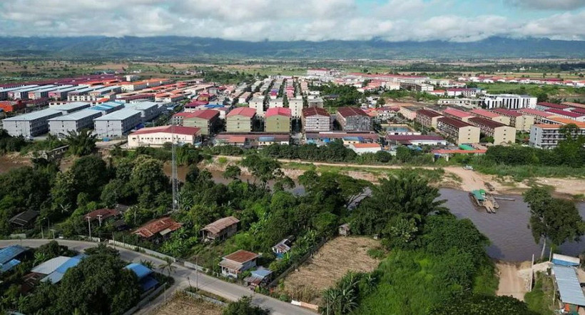 KK Park là một trong số nhiều khu phức hợp lừa đảo dọc biên giới Thái Lan-Myanmar. (Ảnh: Getty images))