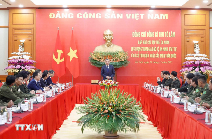 Tổng Bí thư Tô Lâm phát biểu. (Ảnh: Thống Nhất/TTXVN)