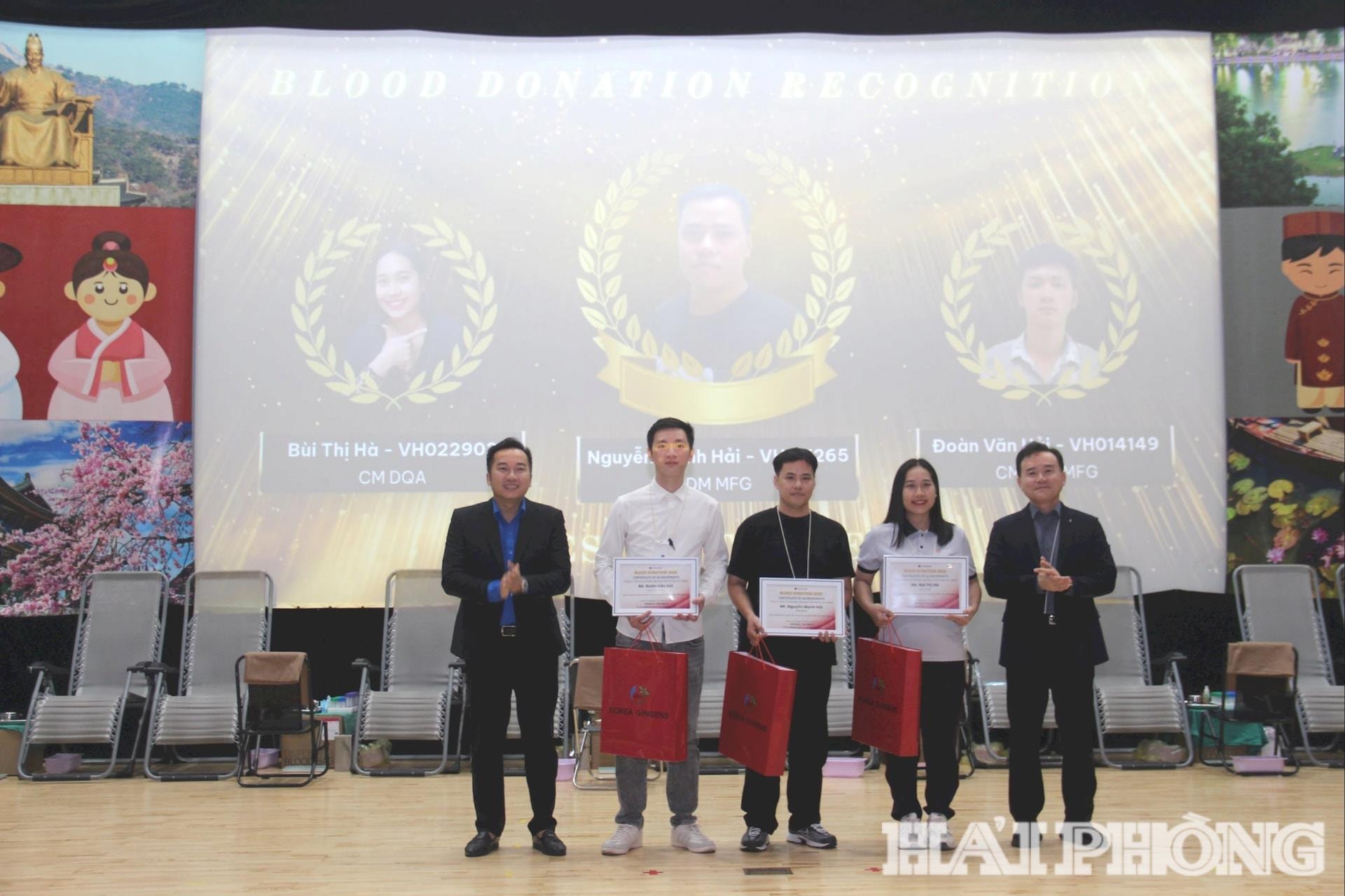 កម្មករ​ដែល​ចូល​រួម​យ៉ាង​សកម្ម​ក្នុង​ការ​បរិច្ចាក​ឈាម​ត្រូវ​បាន​ទទួល​ស្គាល់​និង​ផ្តល់​កិត្តិយស។