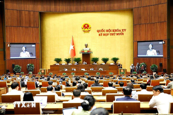 Quang cảnh phiên họp. (Ảnh: Doãn Tấn/TTXVN) ttxvn-quoc-hoi-thao-luan-1211-2.jpg