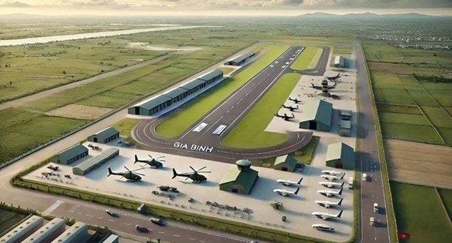 Phối cảnh dự án sân bay Gia Bình (tỉnh Bắc Ninh). (Ảnh: VGP)