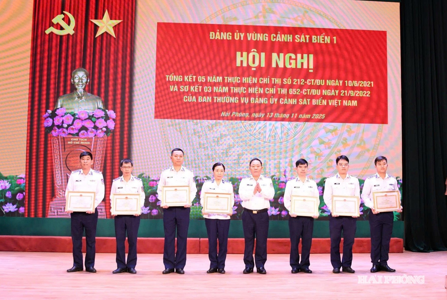 Bộ Tư lệnh Vùng Cảnh sát biển 1 biểu dương, khen thưởng các tập thể, cá nhân