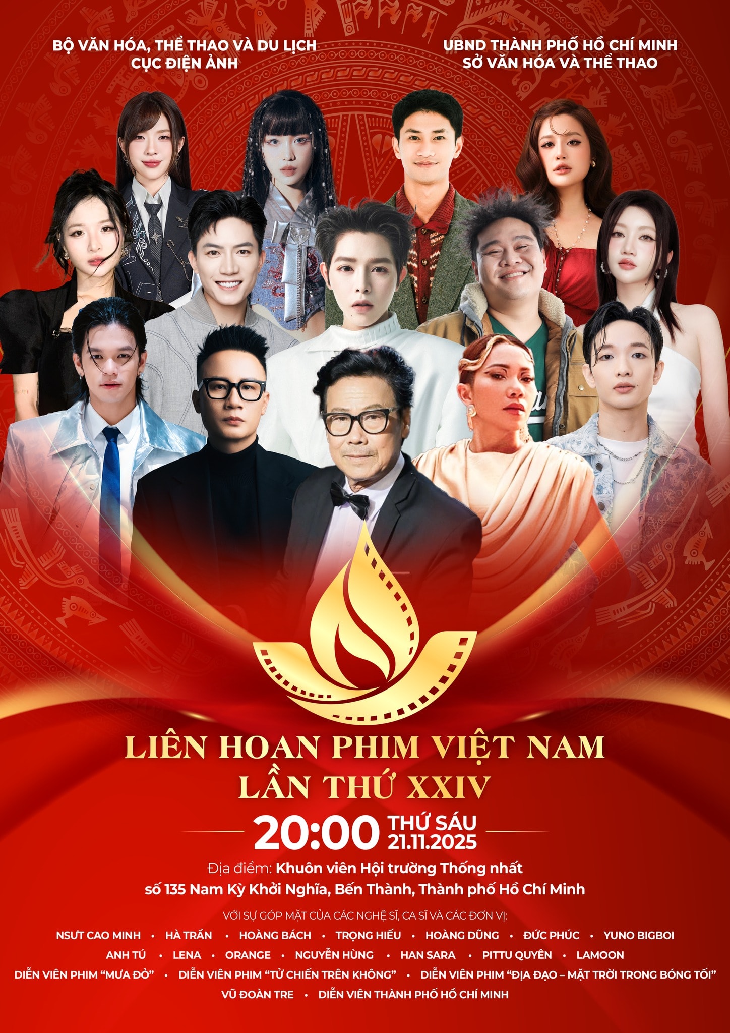 Đức Phúc, Hoàng Dũng, Hà Trần,... biểu diễn tại Lễ Khai mạc Liên hoan Phim Việt Nam lần thứ 24 - Ảnh 1.