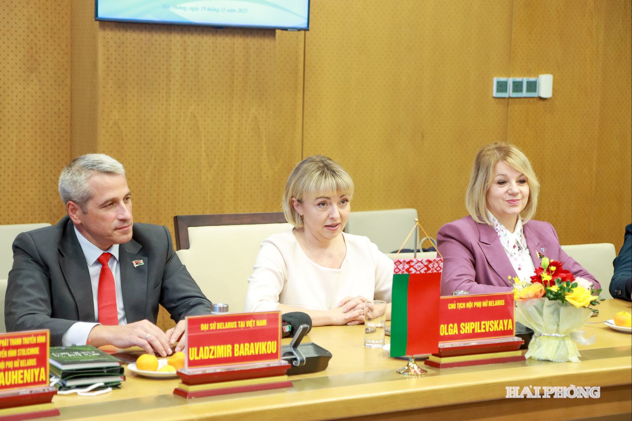 Baf Olga Shpilevskaya, Chủ tịch Hội Phụ nữ Belarus phát biểu