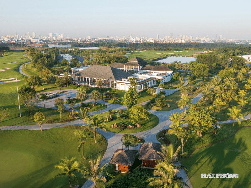 Sân Vinpearl Golf Hải Phòng tại ảo Vũ Yên trở thành địa chỉ quen thuộc của nhiều giải đấu chuyên nghiệp khu vực phía Bắc (ảnh cơ sở cung cấp).