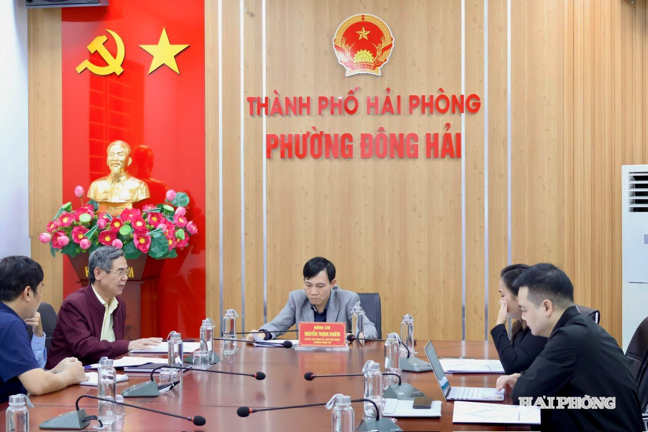 UBND phường Đông Hải họp nghiên cứu hoàn thiện phương án xây dựng dãy lớp học của Trường tiểu học và THCS Đông Hải