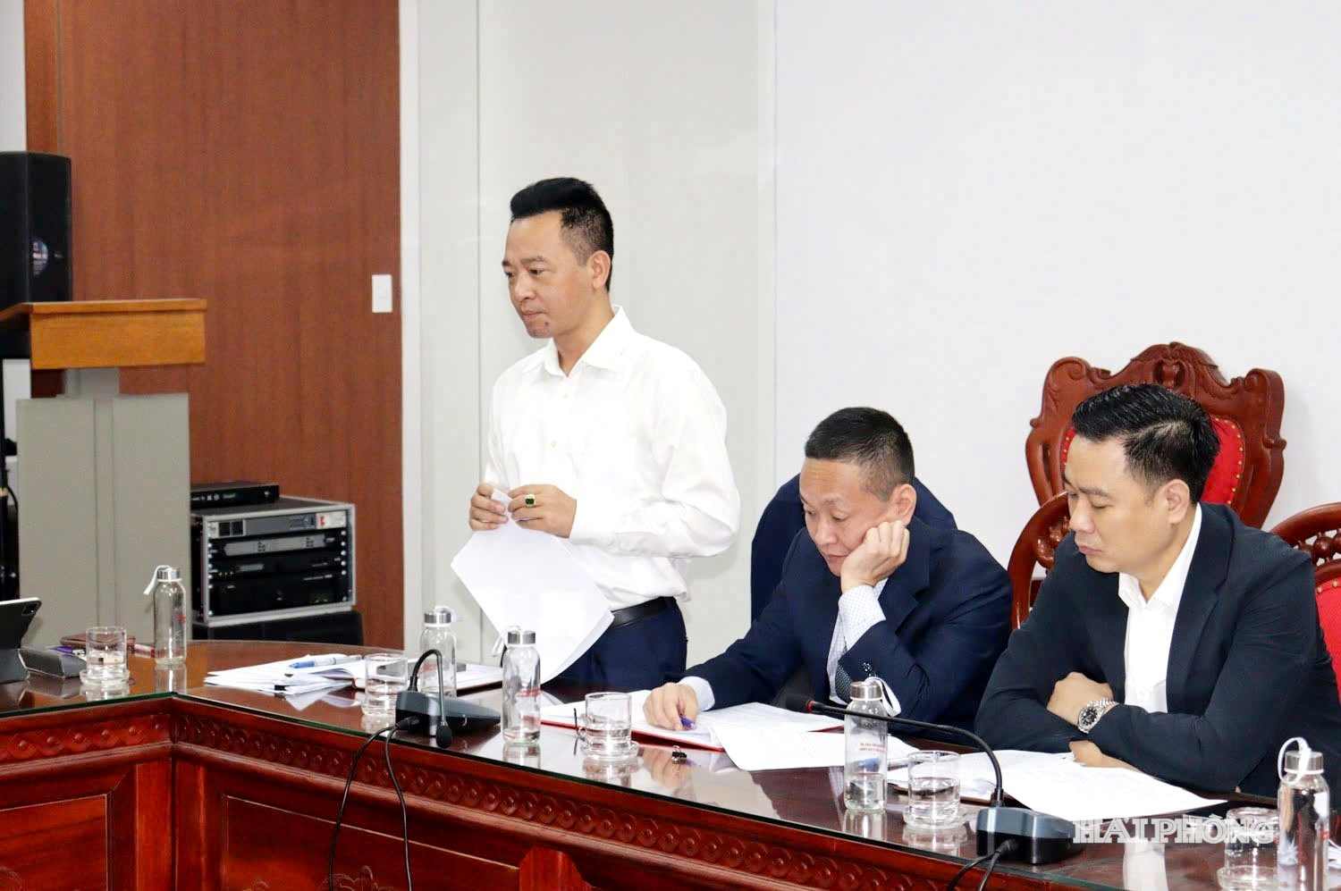 Đại diện Thanh tra thành phố phát biểu