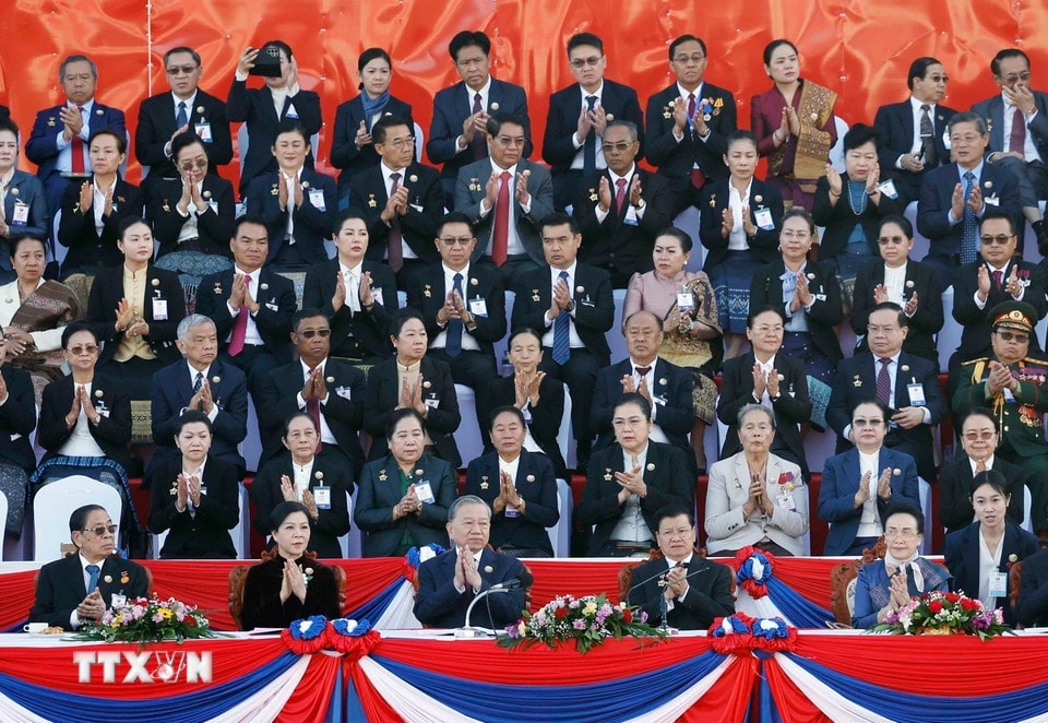 Tổng Bí thư Tô Lâm và Phu nhân dự Lễ kỷ niệm 50 năm Quốc khánh Lào- Ảnh 3.