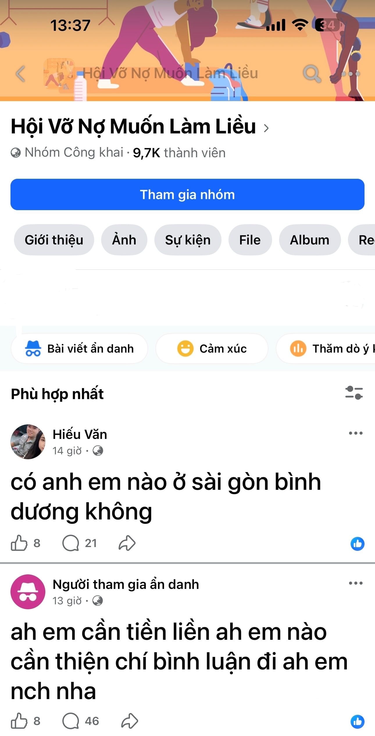 hoi nhom tieu cuc
