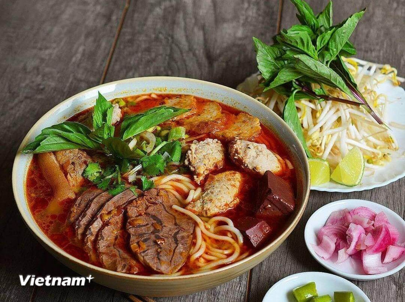 Bún bò Huế là một trong những di sản phi vật thể quốc gia. (Ảnh: PV/Vietnam+)