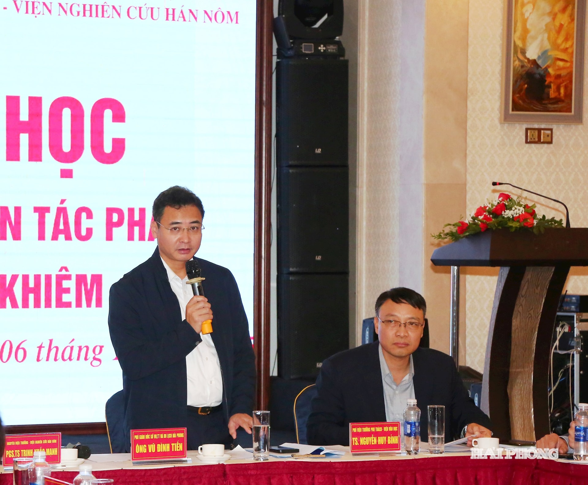 Tovarășul Vu Dinh Tien, director adjunct al Departamentului de Cultură, Sport și Turism, a prezidat atelierul.