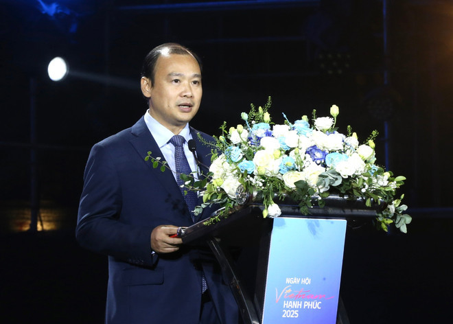 Thứ trưởng Bộ Văn hóa, Thể thao và Du lịch Lê Hải Bình khẳng định sức lan tỏa mạnh mẽ của giải thưởng ở lần thứ ba tổ chức. (Ảnh: PV/Vietnam+) 2baed427-ab81-4b78-bada-d15f1e3f07d0.jpg