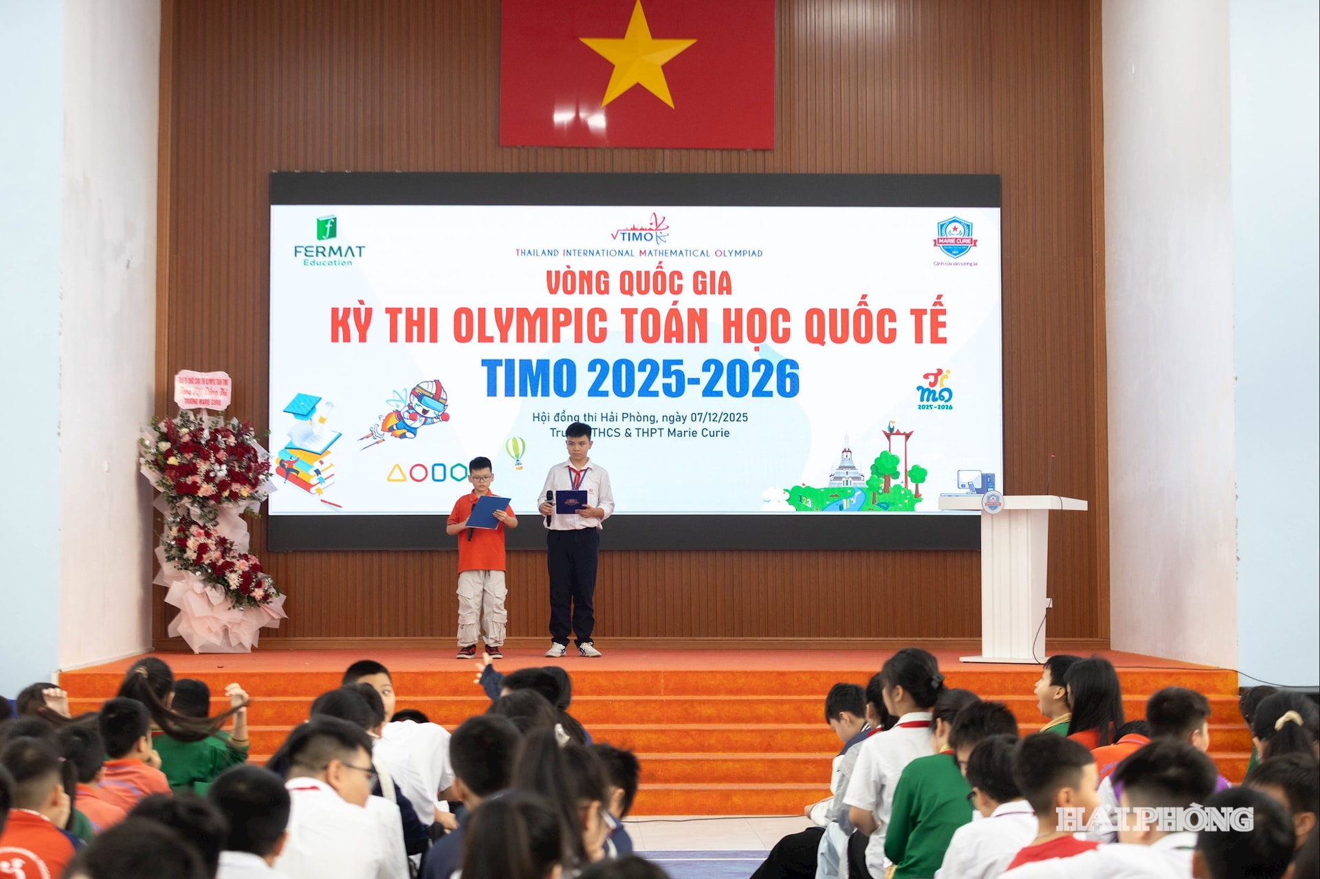 Vòng chung kết cấp quốc gia kỳ thi Olympic oán học quốc tế TIMO năm nay tiếp tục được đăng cai tại Trường THCS & THPT Marie Curie II.