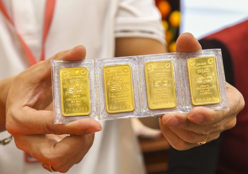 Giá vàng miếng SJC tăng thêm 1.000.000 đồng/lượng. (Ảnh: PV/Vietnam+)