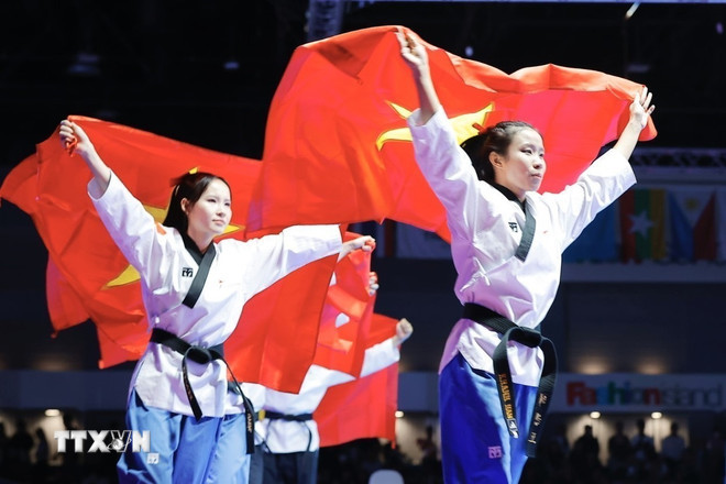 Taekwondo mang về tấm huy chương Vàng thứ hai cho đoàn thể thao Việt Nam. (Ảnh: Minh Quyết/TTXVN) ttxvn-taekwondo-sea-games-1112.jpg