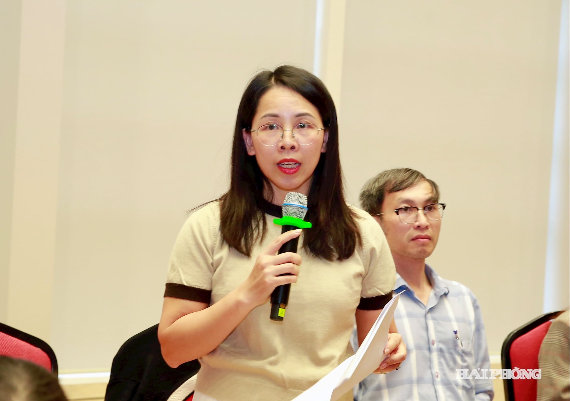 Cử tri nghành nội vụ phát biểu.