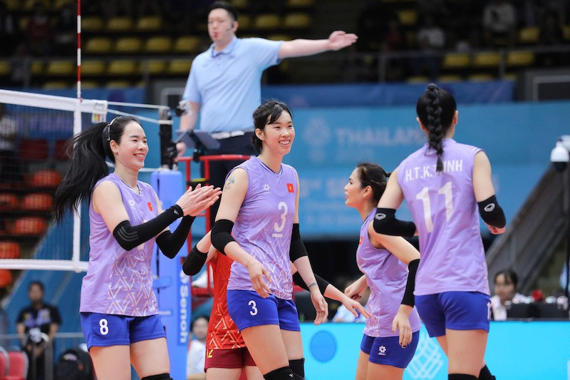 Thắng dễ Philippines, tuyển bóng chuyền nữ Việt Nam vào chung kết SEA Games 2025 - Ảnh 1. Thắng dễ Philippines, tuyển bóng chuyền nữ Việt Nam vào chung kết SEA Games 2025 - Ảnh 1.