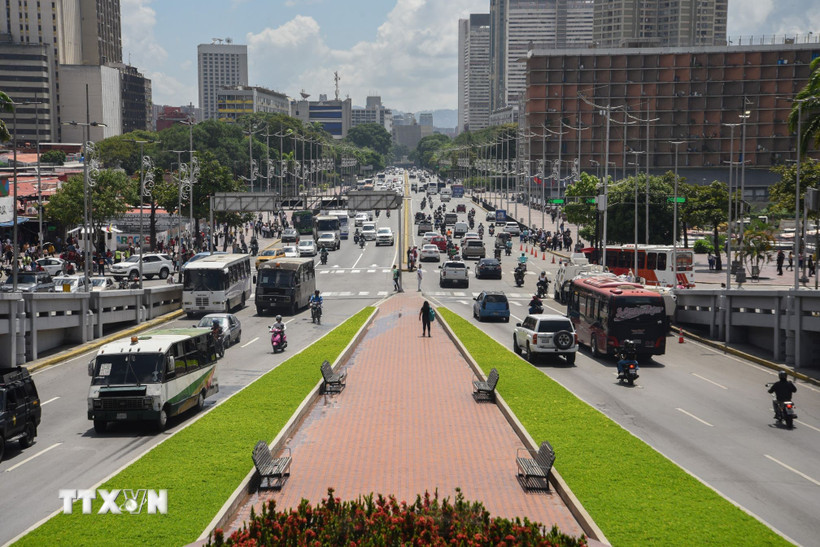 Đường phố tại Caracas, Venezuela. (Ảnh: THX/TTXVN)