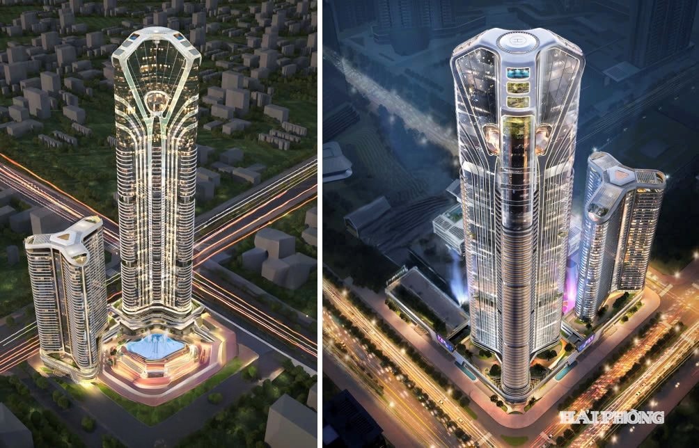 ভবনের রেন্ডারিং।