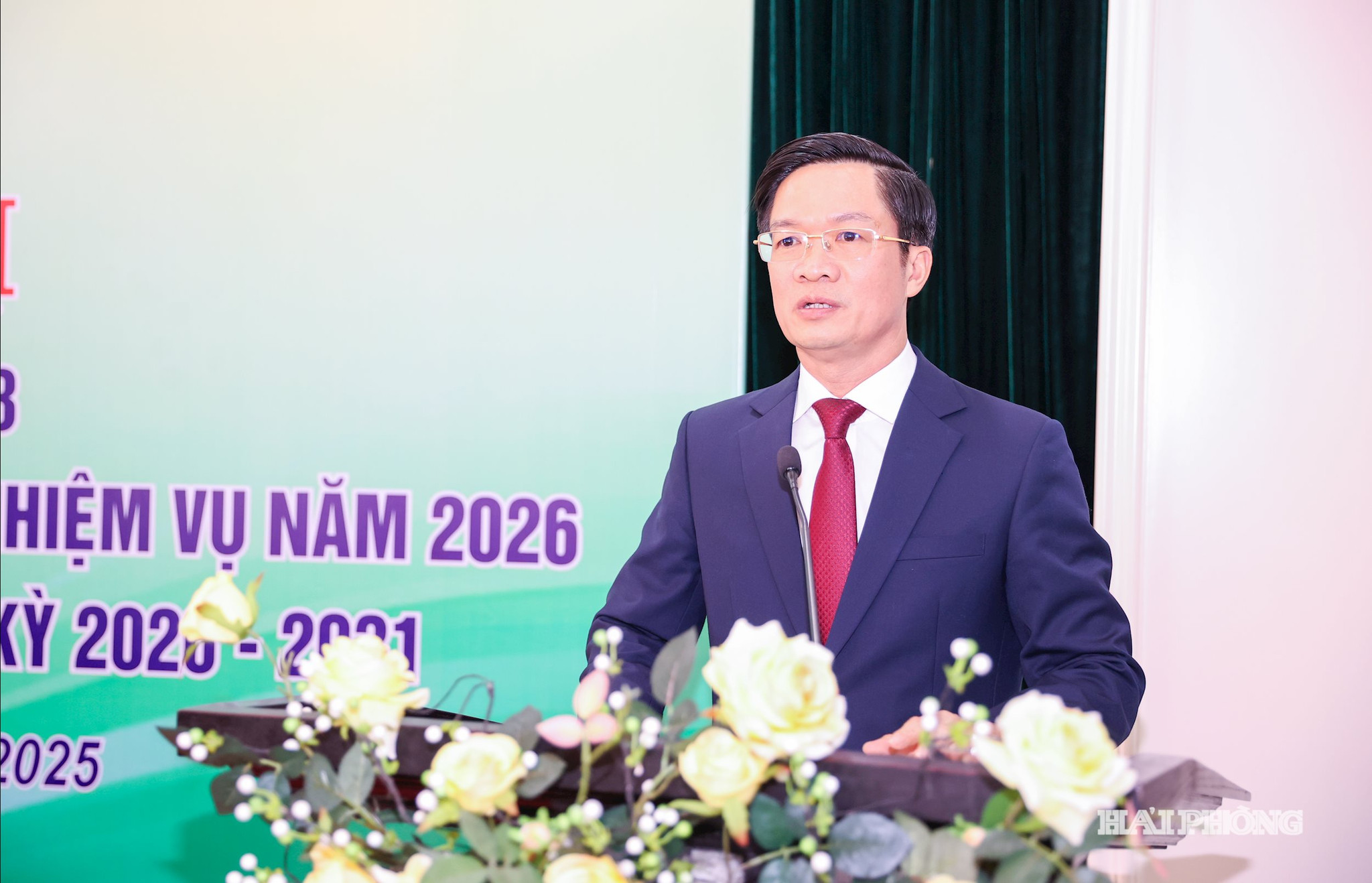 Đồng chí Phạm Văn Lập, Phó bí thư Thành ủy, Chủ tịch Uỷ ban MTTQ Việt Nam thành phố phát biểu