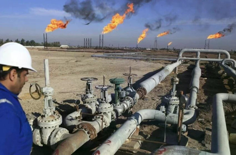 Đường óng dẫn dầu tại tỉnh Kirkuk, Iraq. (Nguồn: AP)