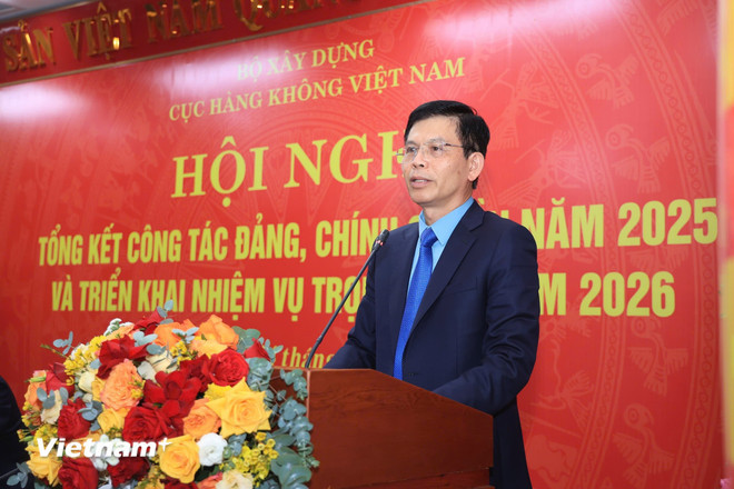 Thứ trưởng Bộ Xây dựng Lê Anh Tuấn đánh giá thị trường hàng không Việt Nam có sự tăng trưởng ấn tượng. (Ảnh: Việt Hùng/Vietnam+) vnp-thu-truong-le-anh-tuan.jpg