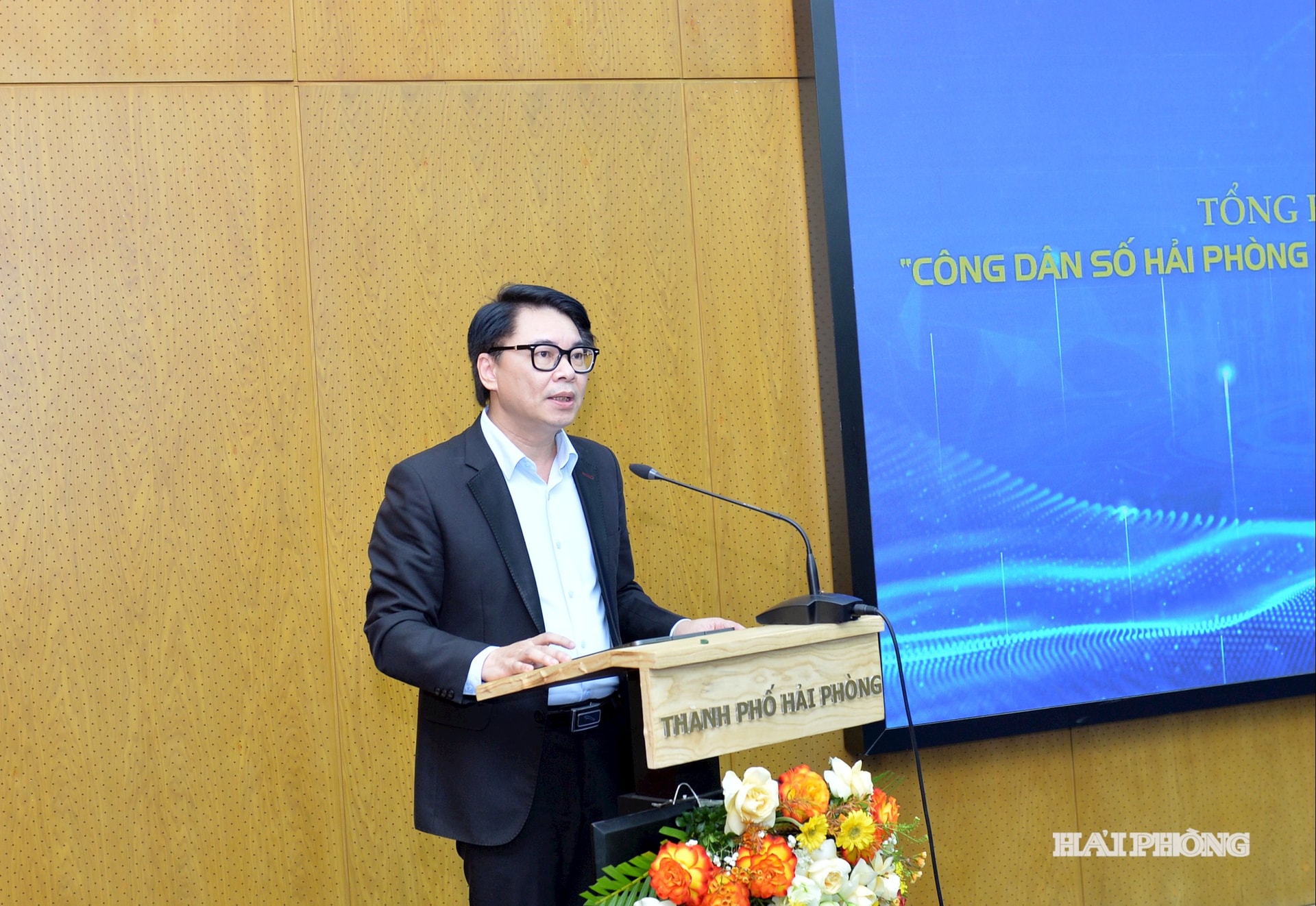 Đồng chí Nguyễn Cao Thắng, Giám đốc Sở Khoa học và Công nghệ phát biểu tại lễ trao giải