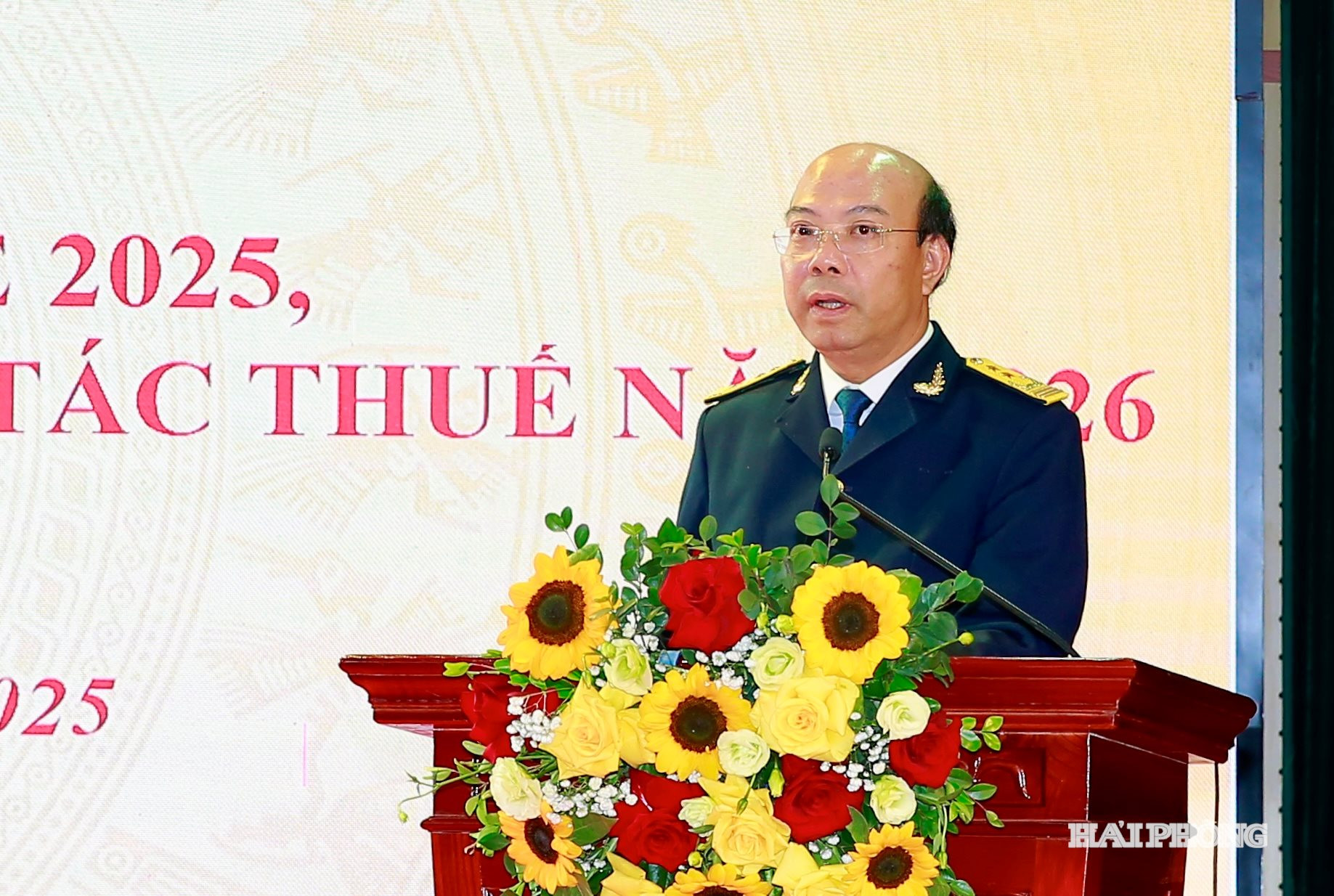 Đồng chí Nguyễn Tiến Trường, Trưởng thuế Hải Phòng phát biểu kết thúc hội nghị.
