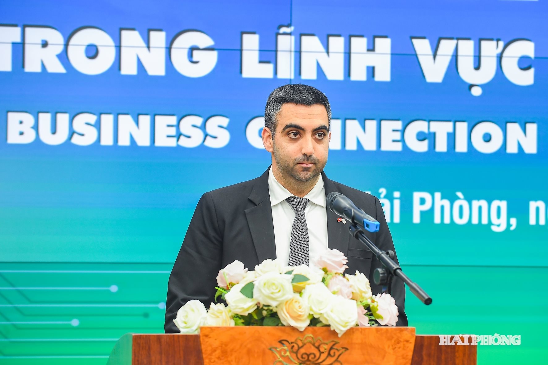 Ông Chen Peretz, Tham tán Thương mại, Đại sứ quán Israel tại Việt Nam phát biểu tại sự kiện.