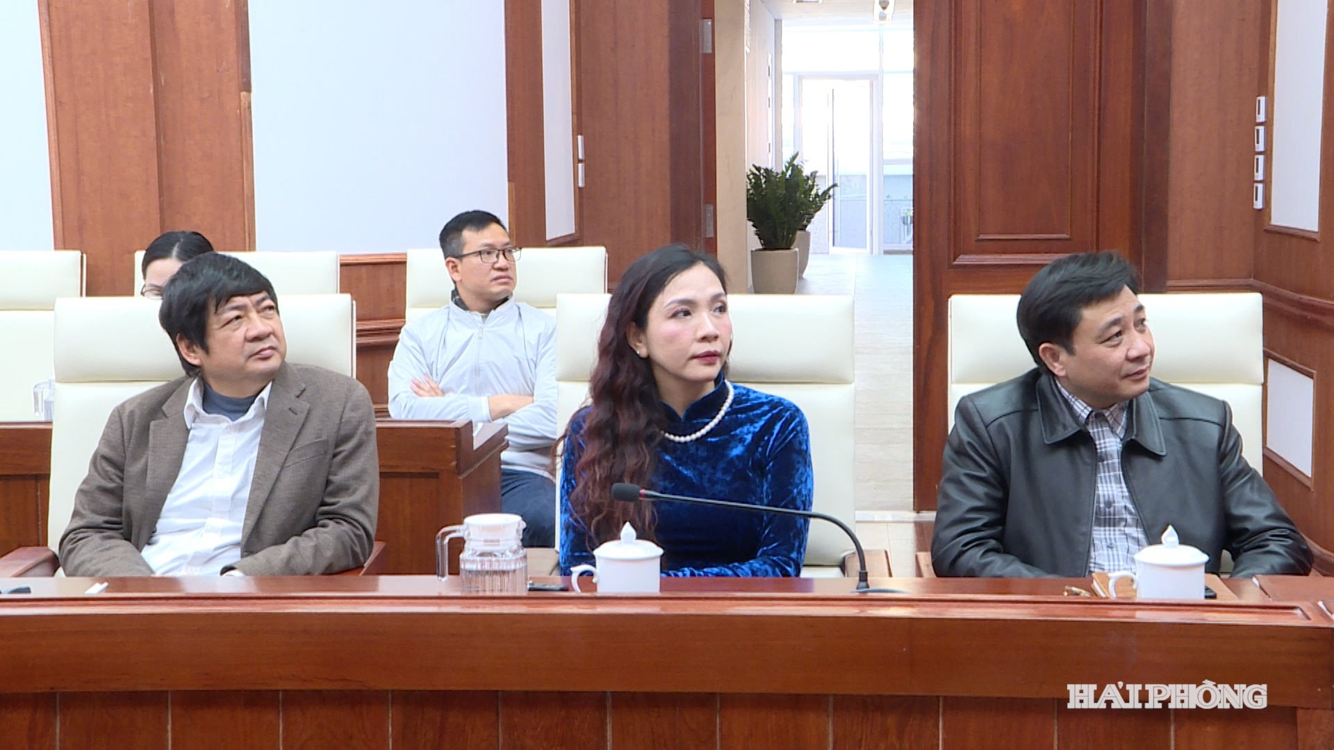 Các đại biểu dự hội nghị tại điểm cầu thành phố Hải Phòng.