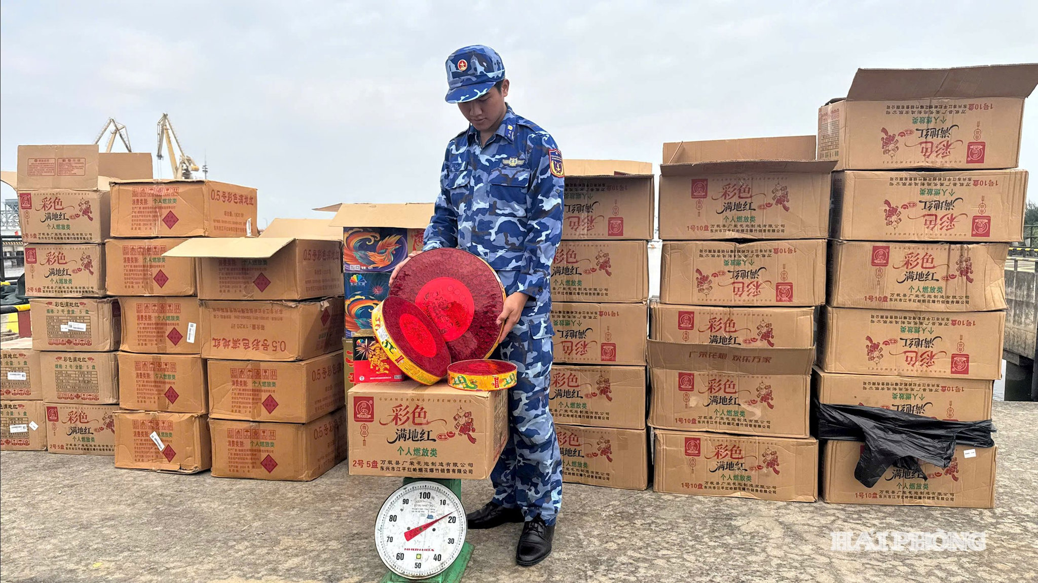 Số tang vật thu được hơn 500kg pháo nổ