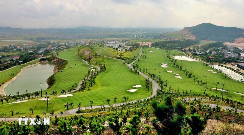 Một góc sân golf tại huyện Việt Yên. (Ảnh: Danh Lam/TTXVN)