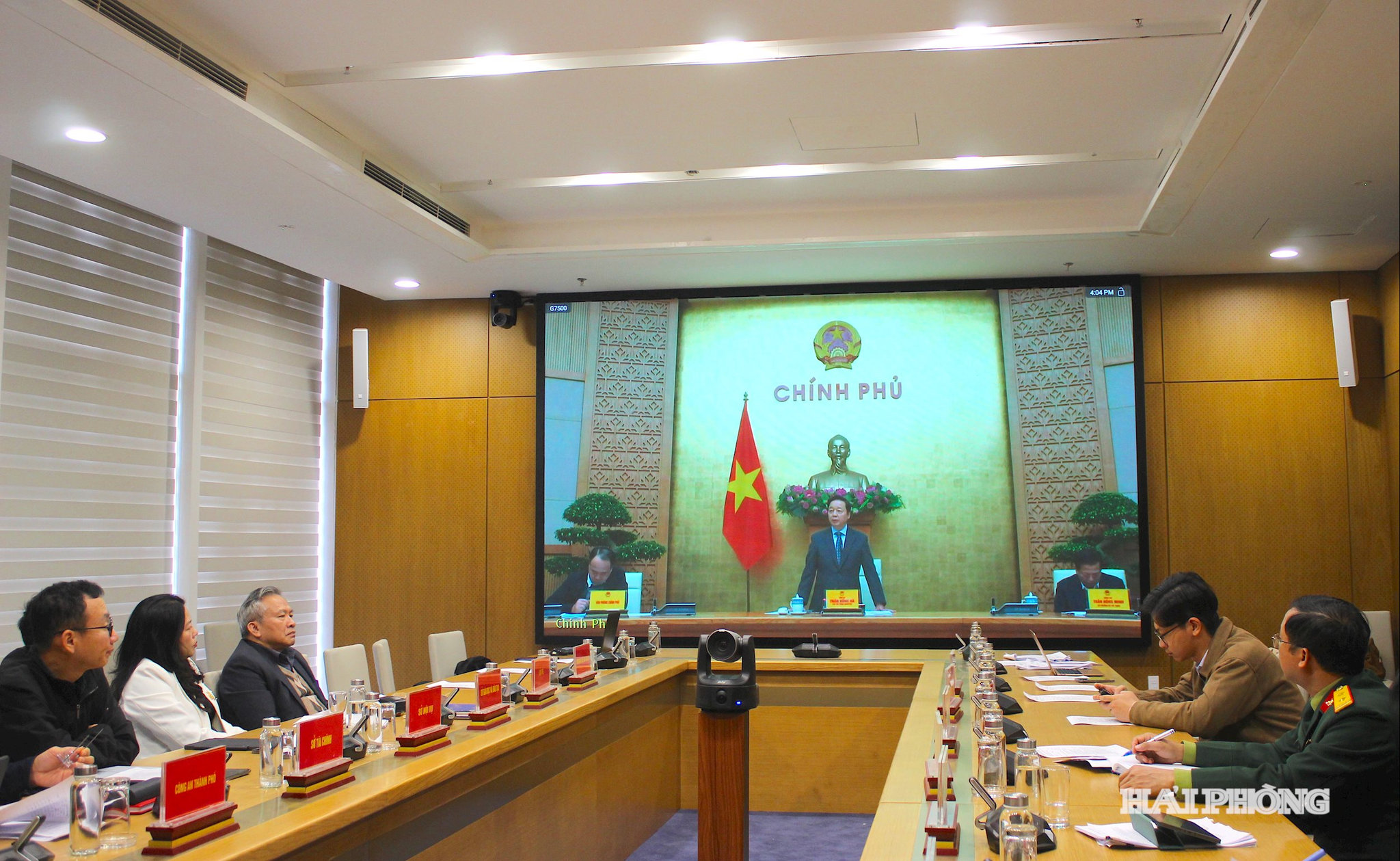 Các đại biểu dự hội nghị tại điểm cầu thành phố Hải Phòng.