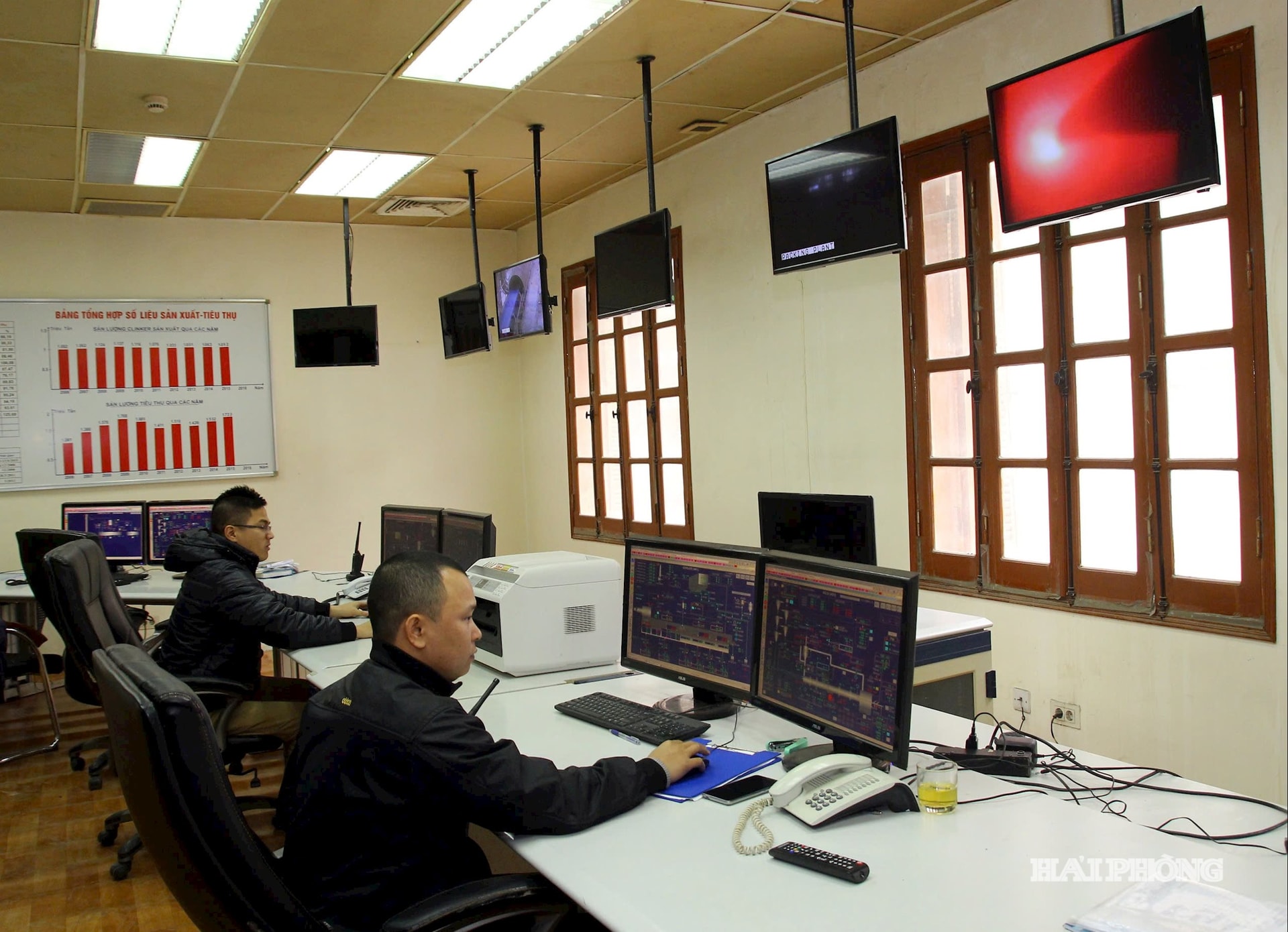 شركة فيسيم هاي فونغ للأسمنت تطبق الأتمتة في تشغيل أفرانها.