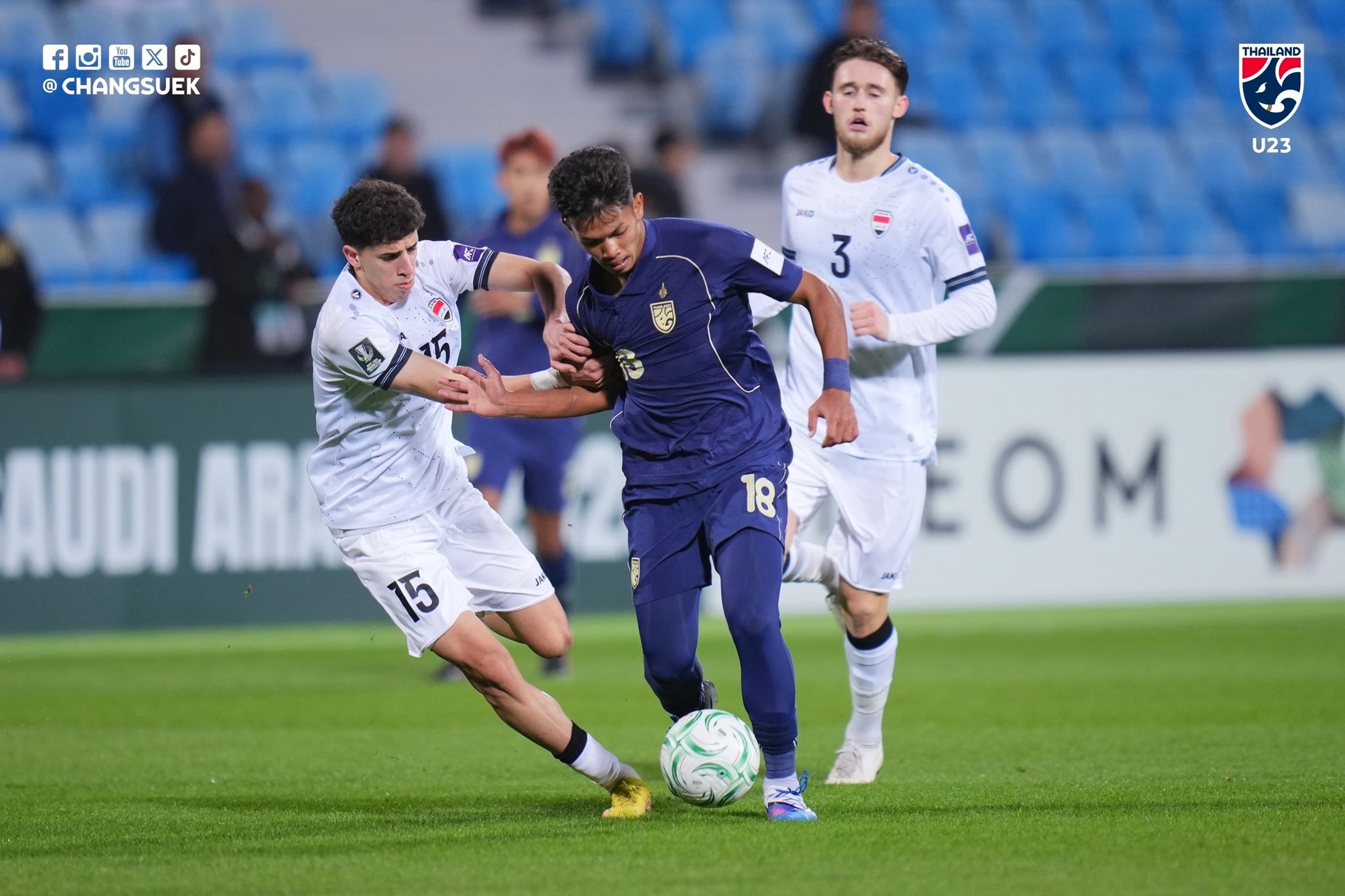 U23 Thái Lan hoà U23 Iraq.