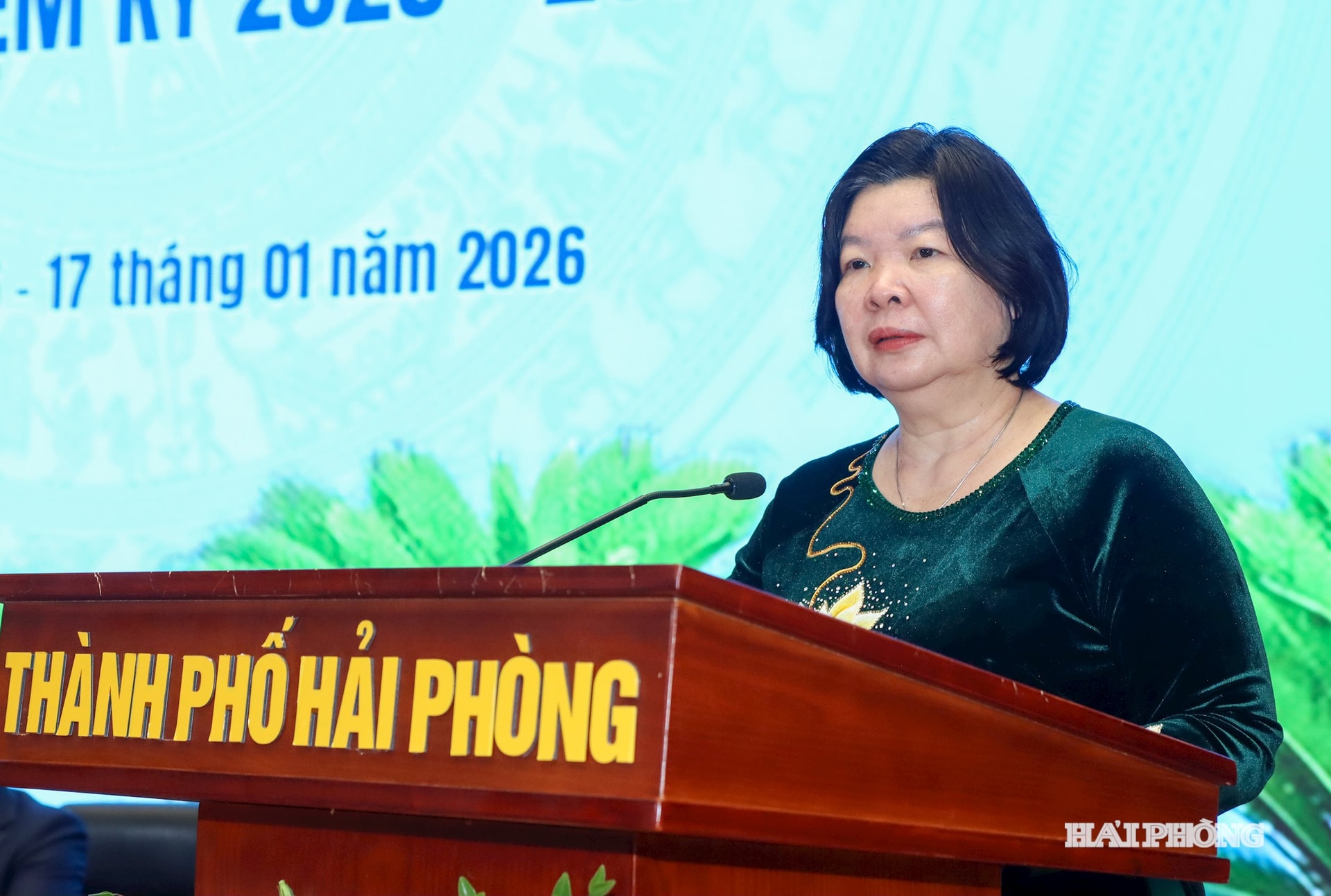 Đồng chí Cao Xuân Thu Vân, Chủ tịch Liên minh HTX Việt Nam phát biểu