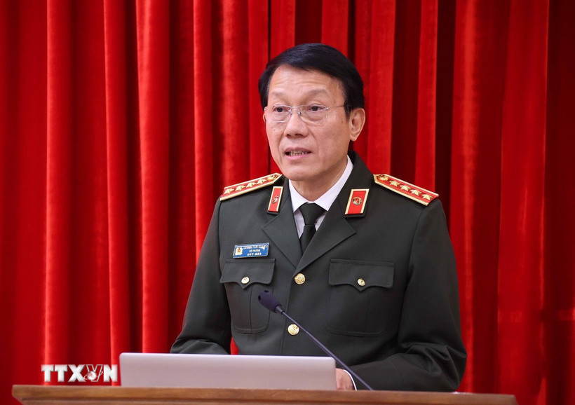 Đại tướng Lương Tam Quang, Ủy viên Bộ Chính trị, Bí thư Đảng ủy Công an Trung ương, Bộ trưởng Bộ Công an. (Ảnh: Văn Điệp/TTXVN)