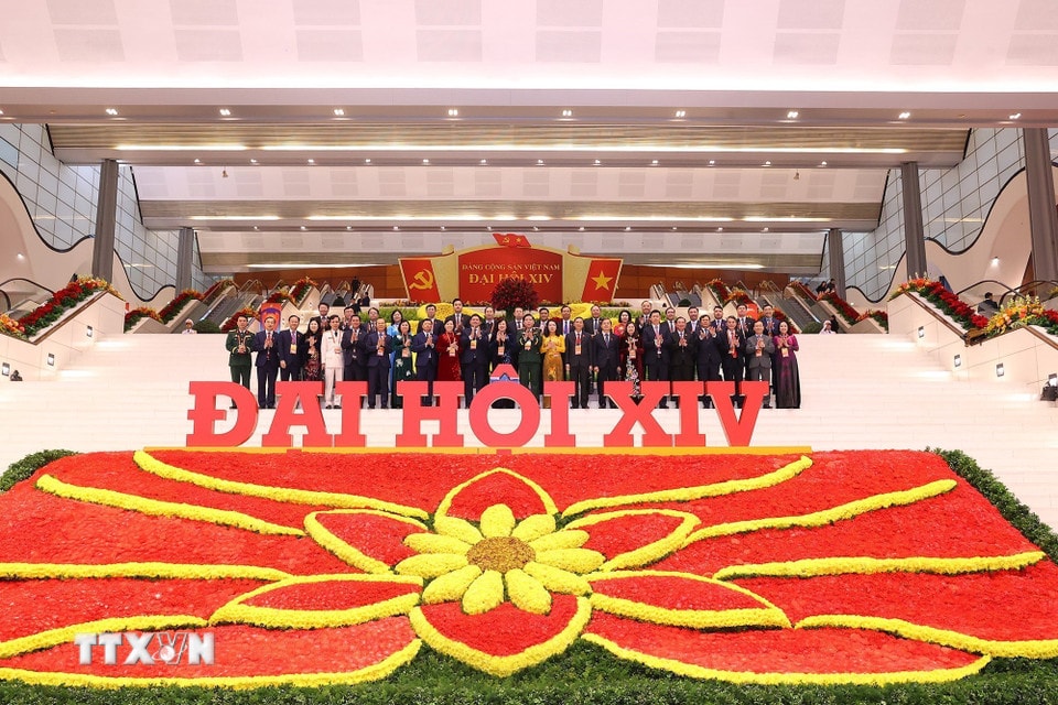 Các đại biểu dự ngày làm việc thứ tư Đại hội XIV của Đảng, sáng 22/1. (Ảnh: TTXVN)