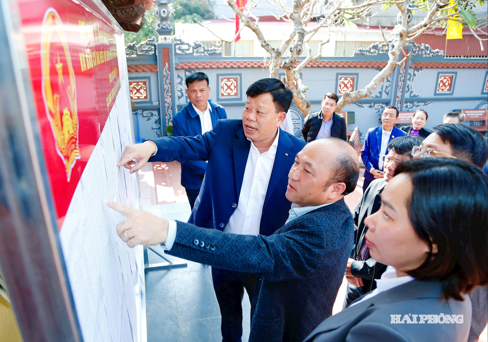 Đồng chí Lê Trung Kiên, Uỷ viên ban Thường vụ Thành ủy , Phó chủ tịch UBND thành phố kiểm tra công tác chuẩn bị bầu cử đại biểu Quốc hội và HĐND các cấp nhiệm kỳ 2026-2031 tại xã Nghi Dương.