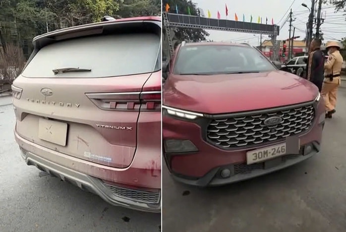 Cục CSGT phạt tài xế 23 triệu đồng vì bùn che biển số ô tô - Ảnh 2.