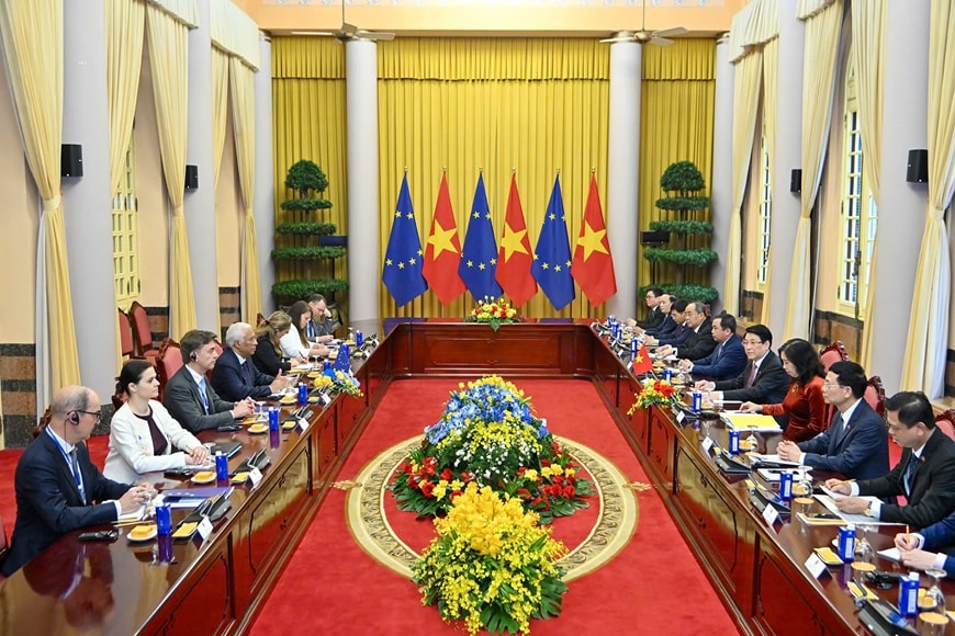 Việt Nam - EU nâng cấp quan hệ lên Đối tác Chiến lược toàn diện- Ảnh 2. Việt Nam - EU nâng cấp quan hệ lên Đối tác Chiến lược toàn diện- Ảnh 2.