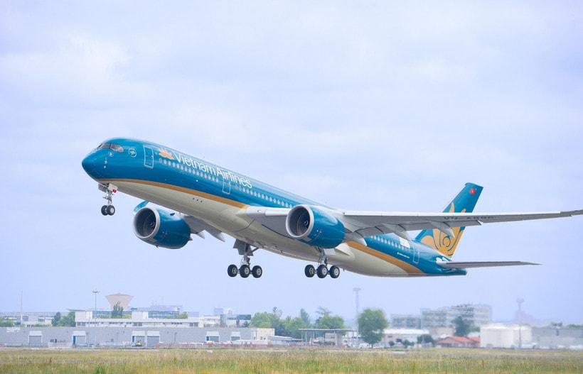 Tàu bay thân rộng Airbus A350 được Vietnam Airlines sử dụng mở đường bay thẳng Việt Nam đến Hà Lan từ ngày 16/6 tới đây. (Ảnh: PV/Vietnam+)