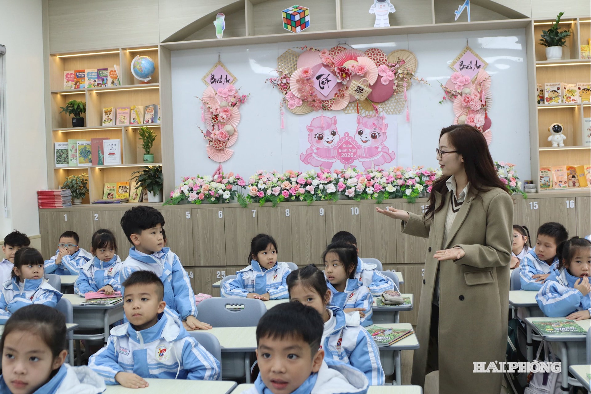 Trường Tiểu học Núi Đèo (phường Thủy Nguyên) là đơn vị tích cực triển khai xây dựng mô hình 