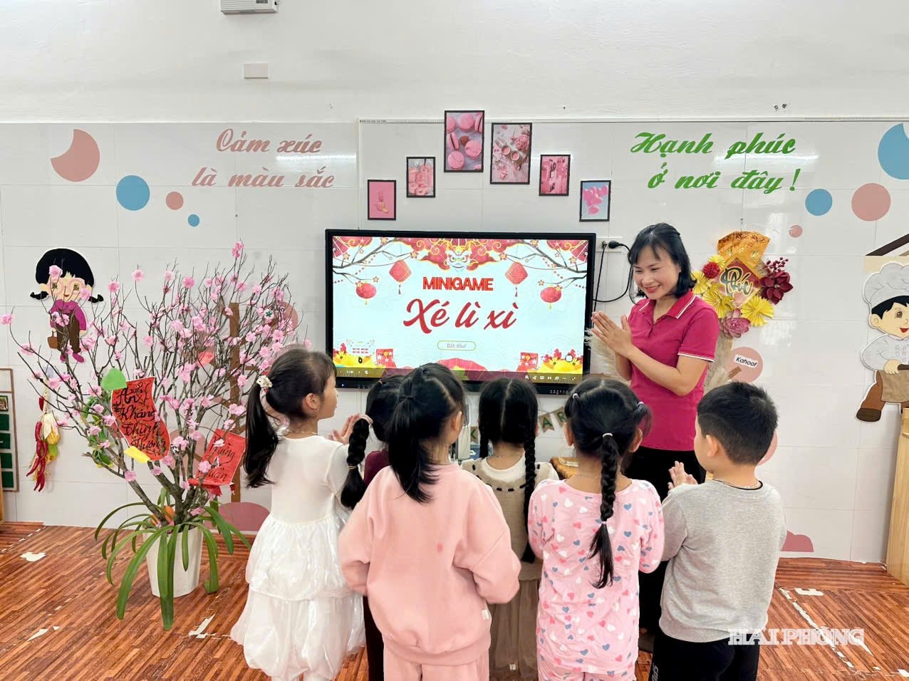 Học mà chơi, chơi mà học của các bé Trường Mầm non Cát Bi (phường Hải An).